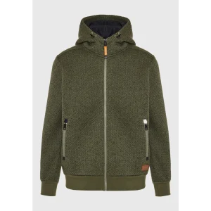 Funky Buddha Φούτερ με Κουκούλα Πράσινο Olive (FBM012-060-06-DUSTY-OLIVE-MEL)
