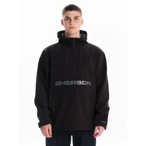 Emerson Ανδρικό Δερμάτινο Μπουφάν Black/grey 242.EM11.99-Black-Grey