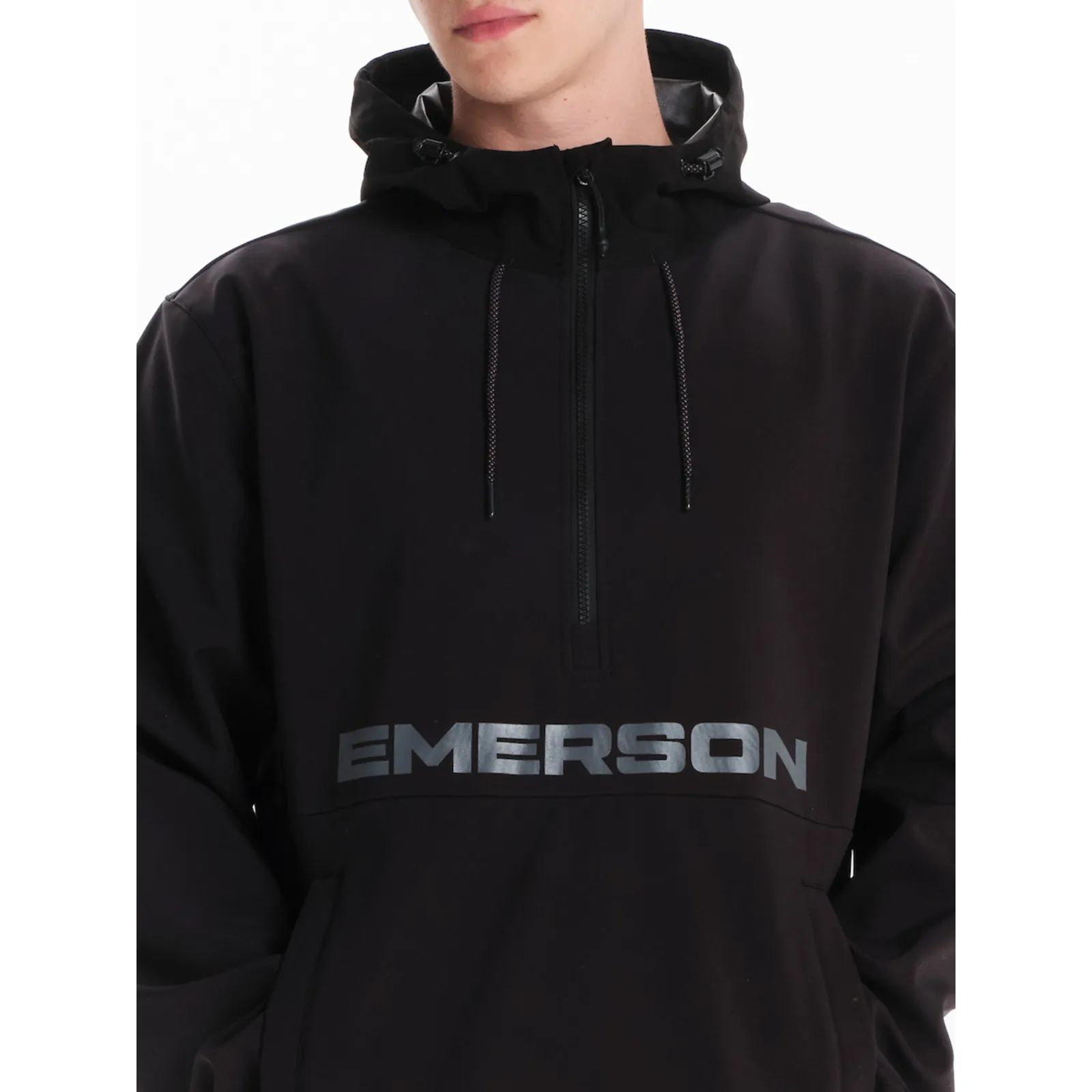Emerson Ανδρικό Δερμάτινο Μπουφάν Black/grey 242.EM11.99-Black-Grey – Photo 1
