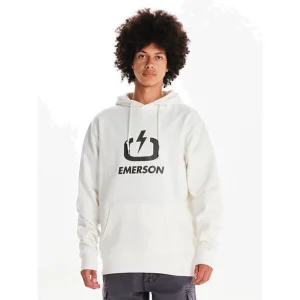 Emerson Φούτερ με Κουκούλα Λευκό White (242.EM20.01-Off-White)