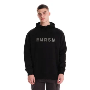 Emerson Φούτερ με Κουκούλα Μαύρο Black (242.EM20.02-Black)