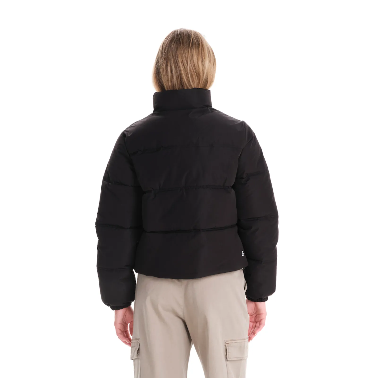 Emerson Κοντό Γυναικείο Puffer Μπουφάν Μαύρο 242.EW10.74-Black – Photo 3