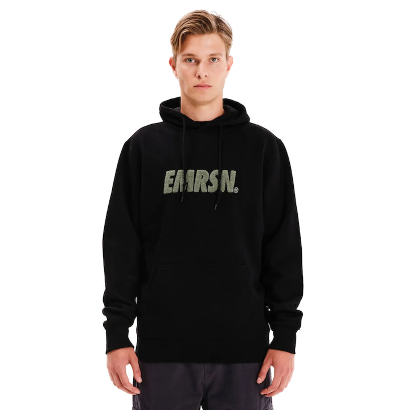 Emerson Φούτερ Fleece με Κουκούλα Black (252.EM20.11-BLACK)