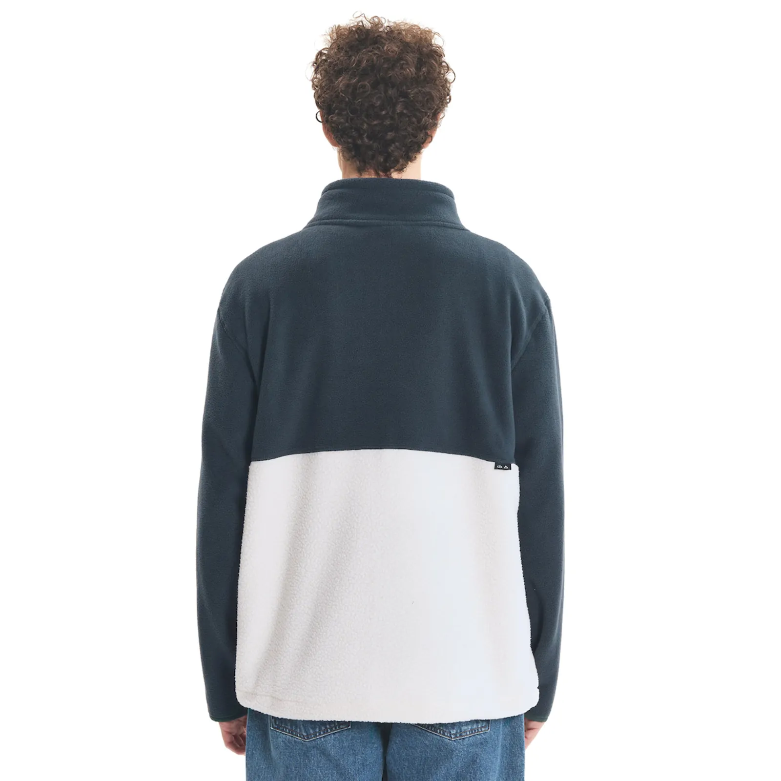 Emerson Ανδρική Ζακέτα Fleece Λευκή 252.EM290.27-Off-White-Deep-Teal – Photo 1