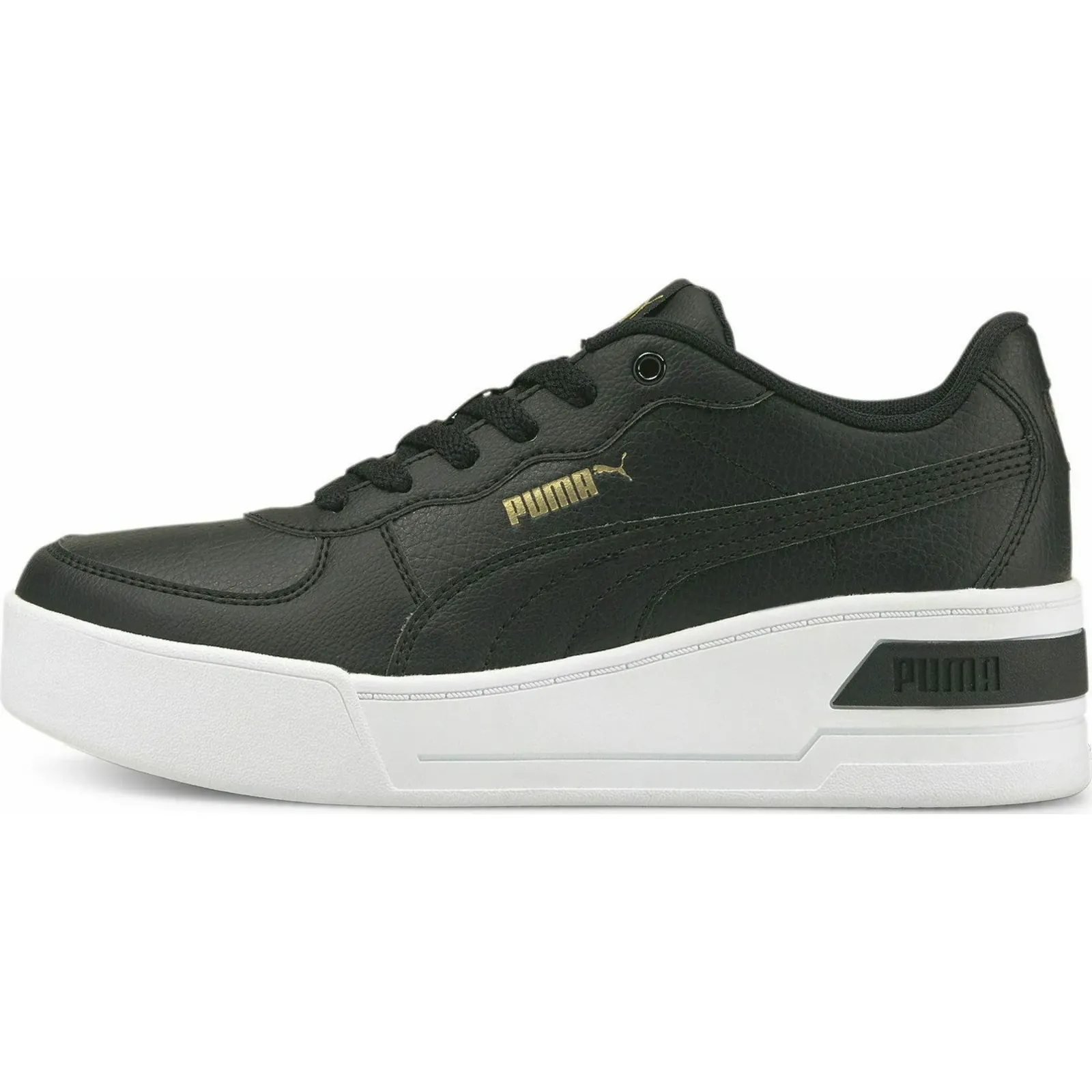 Γυναικεία sneakers Puma Wedge Tennis Low Μαύρα μαύρο – πλάγια όψη