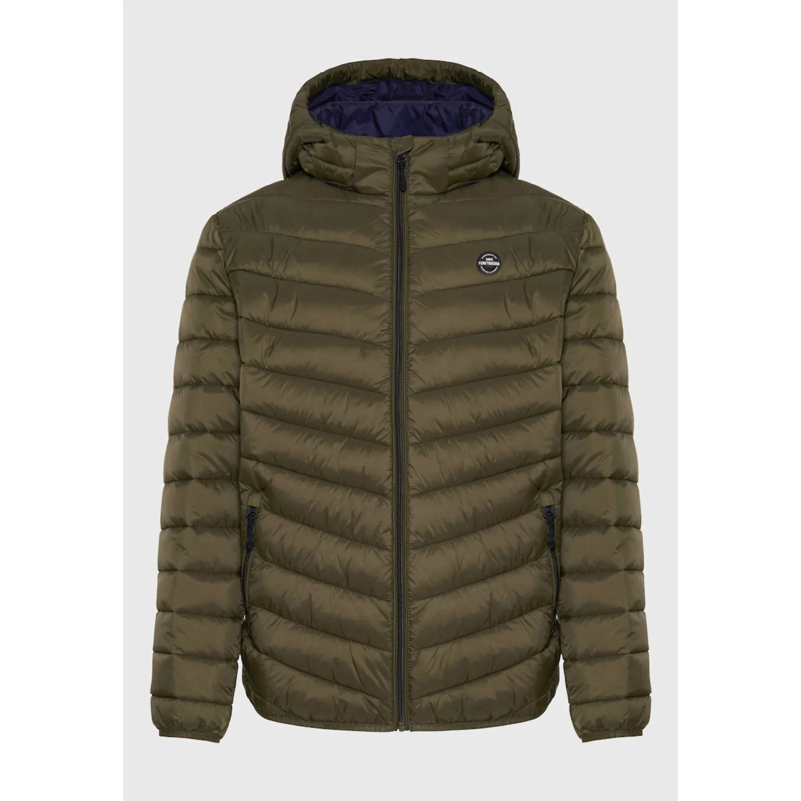 Funky Buddha Ανδρικό Χειμωνιάτικο Μπουφάν Puffer Χακί FBM008-031-01 (FBM008-031-01-Khaki) – Photo 1