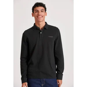 Funky Buddha Polo Μπλούζα Μακρυμάνικη Μαύρη FBM010-001-11-BLACK