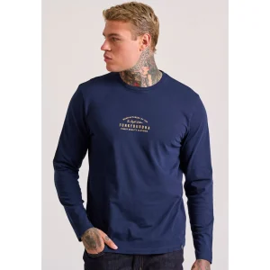 Funky Buddha Ανδρική Μπλούζα Μακρυμάνικη Navy FBM010-004-07-NAVY