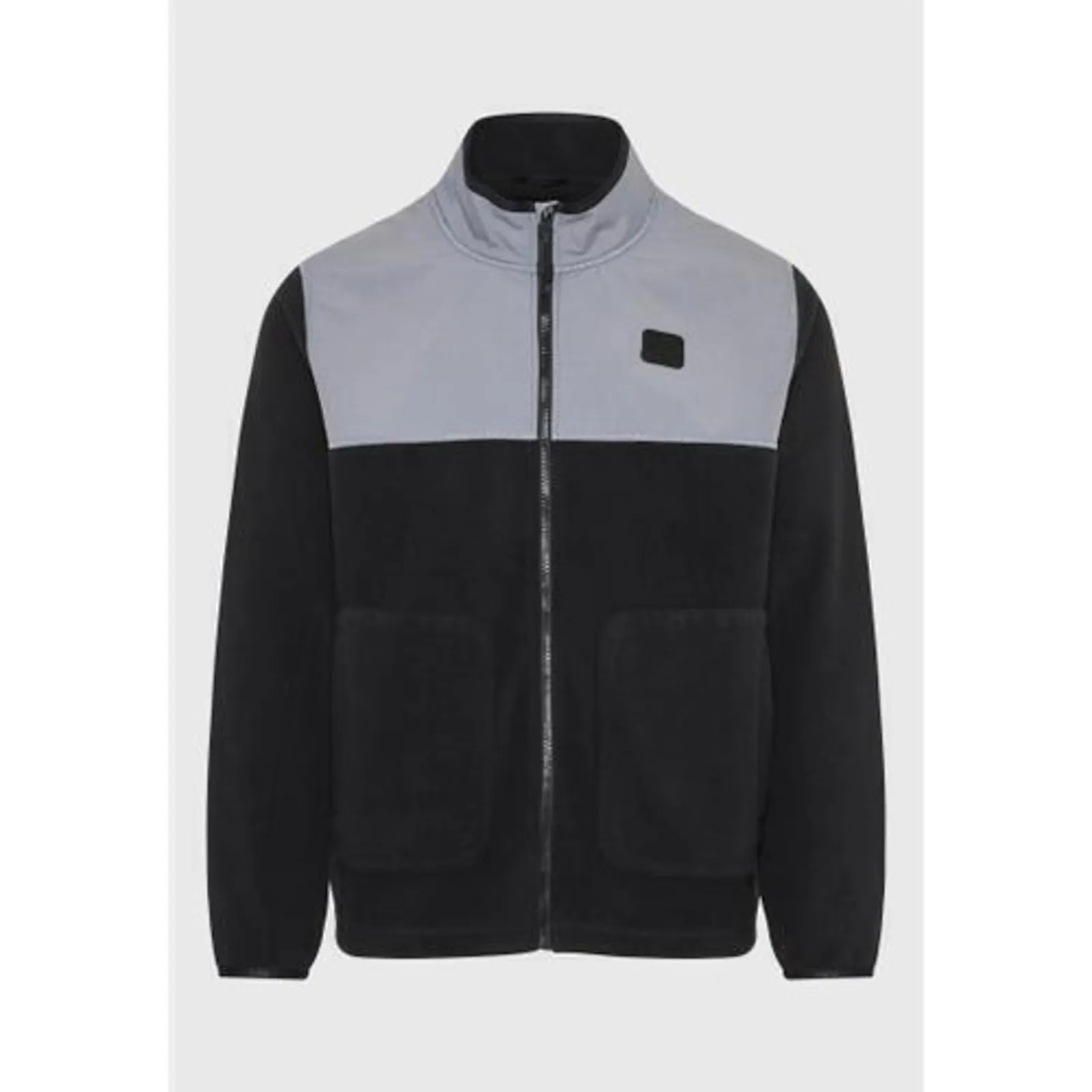 Funky Buddha Fleece Γυναικεία Ζακέτα με Φερμουάρ σε Μαύρο Χρώμα FBM010-042-06-BLACK – Photo 1