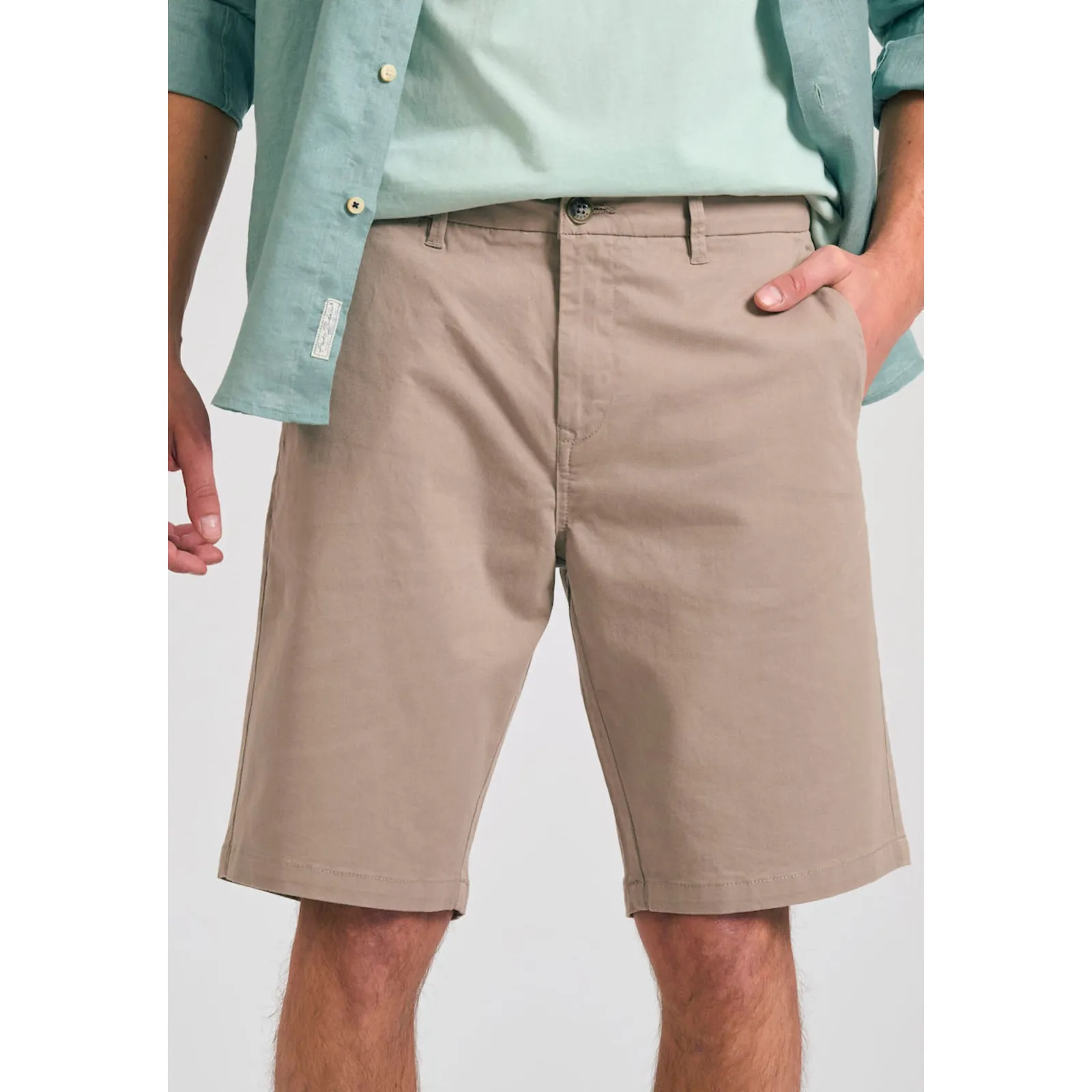Funky Buddha Ανδρική Βερμούδα Chino Γκρι FBM011-001-03-GREIGE