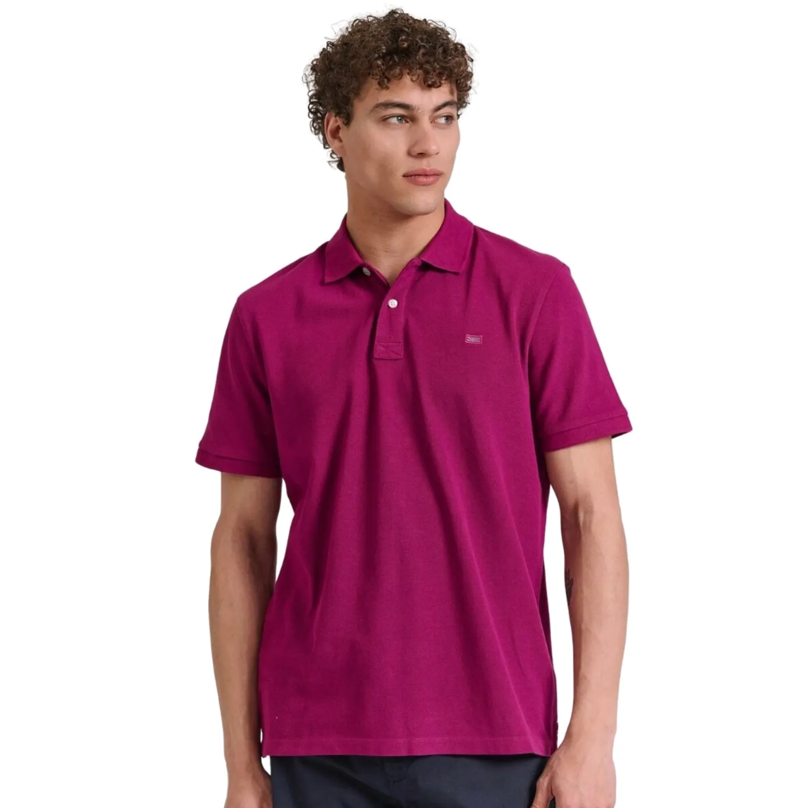 Funky Buddha Polo Μπλούζα Grape FBM011-001-11-GRAPE