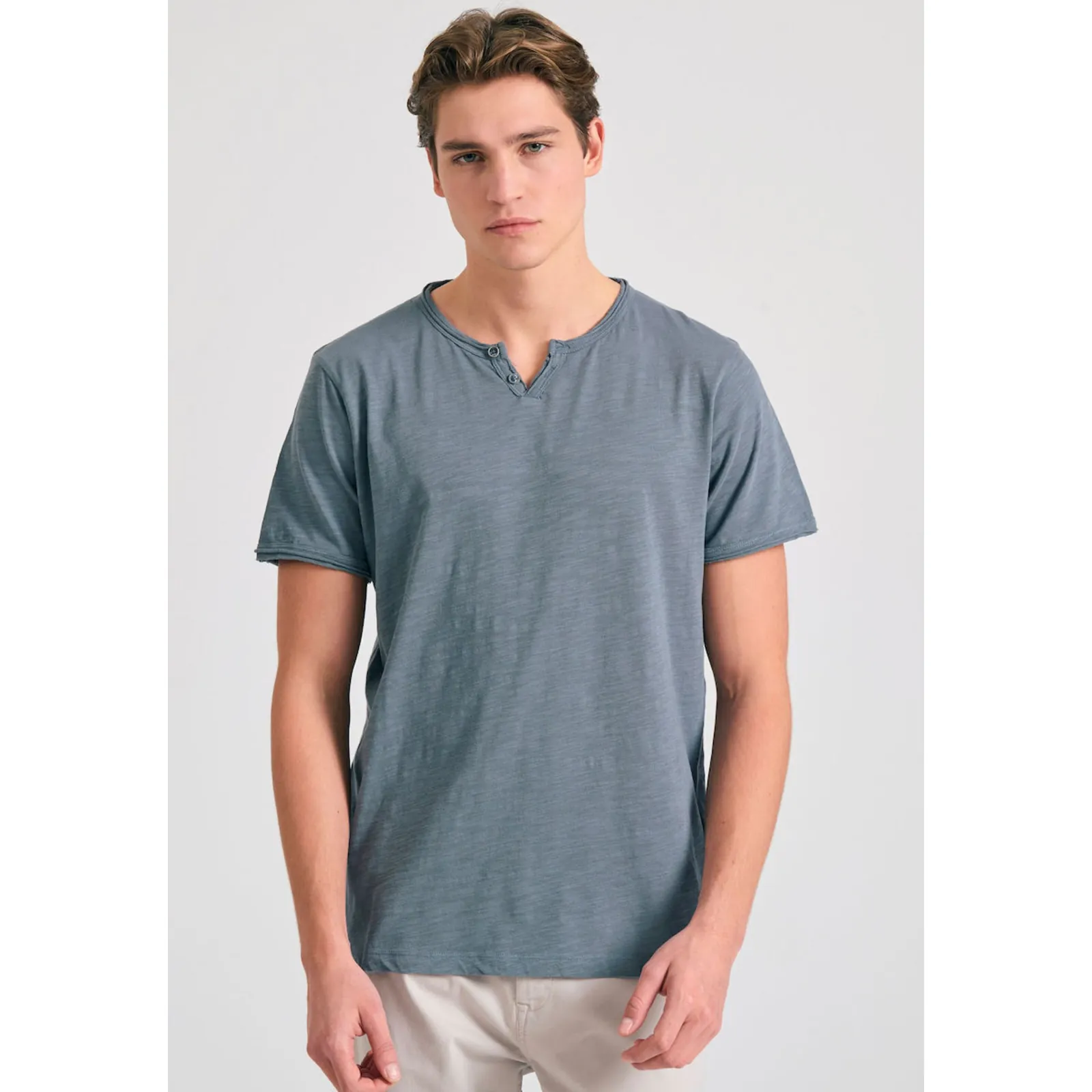 Funky Buddha T-shirt Steel Grey FBM011-004-04-STEEL-GREY