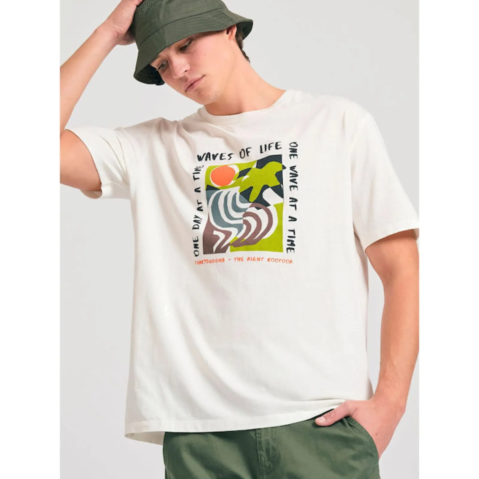 Funky Buddha T-shirt Λευκό FBM011-053-04-OFF-WHITE