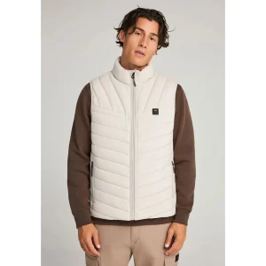 Funky Buddha Αμάνικο Μπουφάν Puffer Γκρι FBM012-001-01-GREIGE