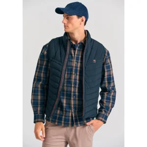 Funky Buddha Αμάνικο Μπουφάν Puffer Navy FBM012-001-01-NAVY
