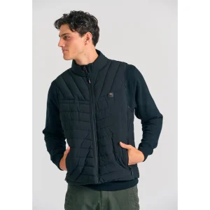 Funky Buddha Αμάνικο Μπουφάν Puffer Μαύρο FBM012-001-01-BLACK