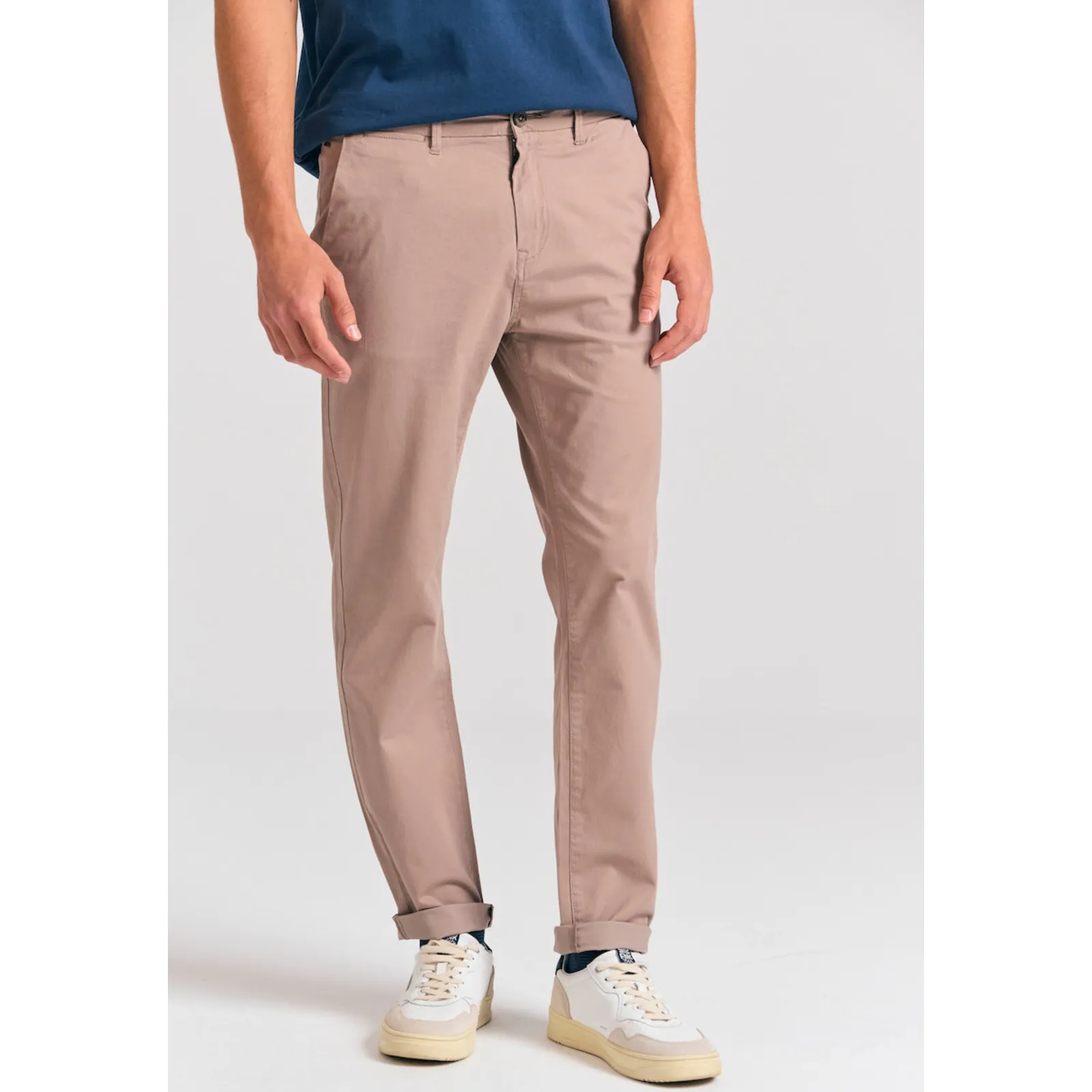 Funky Buddha Παντελόνι Chino Ελαστικό σε Κανονική Εφαρμογή Μπεζ FBM012-001-02-LT-CIGAR