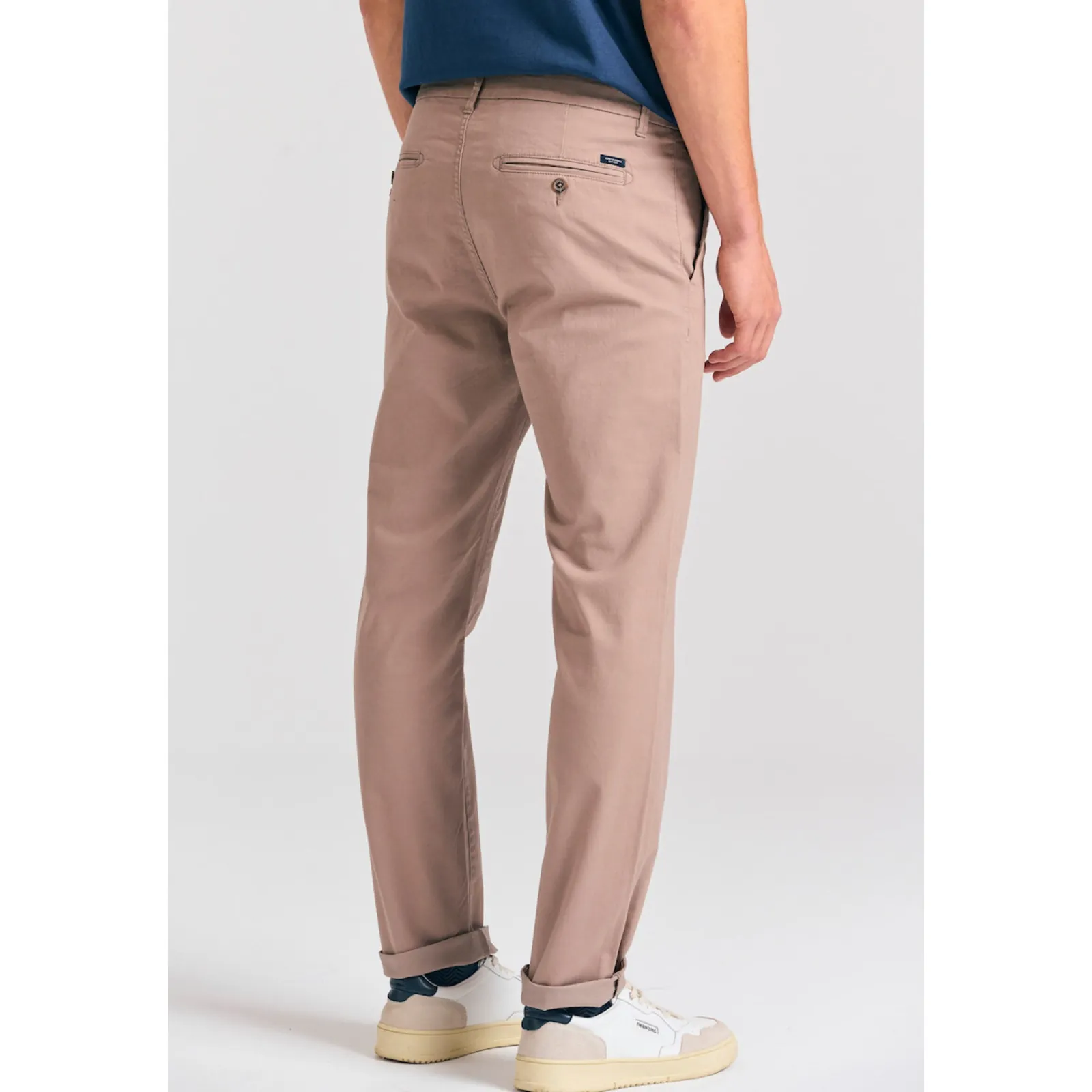 Funky Buddha Παντελόνι Chino Ελαστικό σε Κανονική Εφαρμογή Μπεζ FBM012-001-02-LT-CIGAR – Photo 4