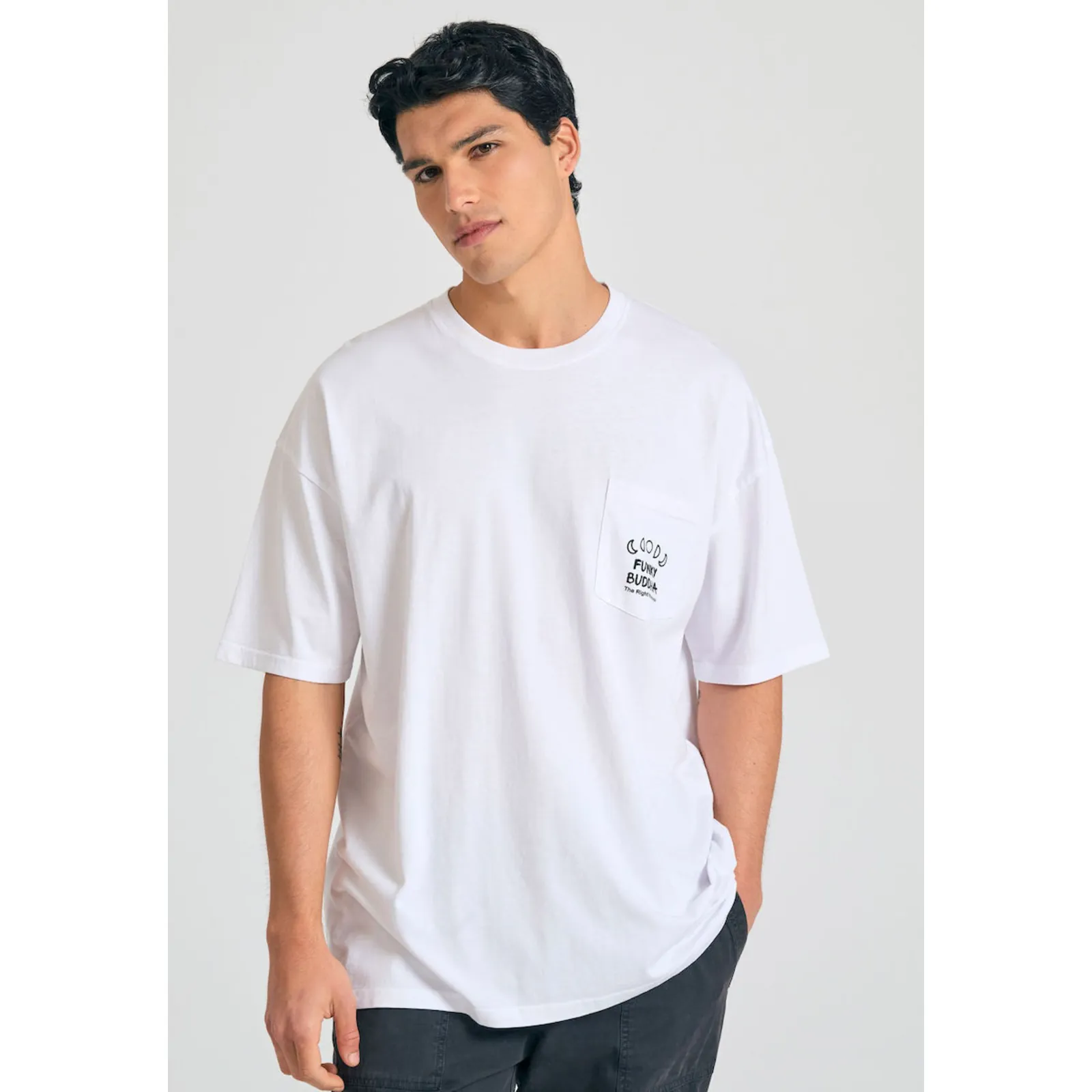 Funky Buddha T-shirt Λευκό FBM011-314-04-WHITE