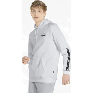 Puma Essentials Tape Φούτερ με Κουκούλα και Τσέπες Λευκό (849040-02)