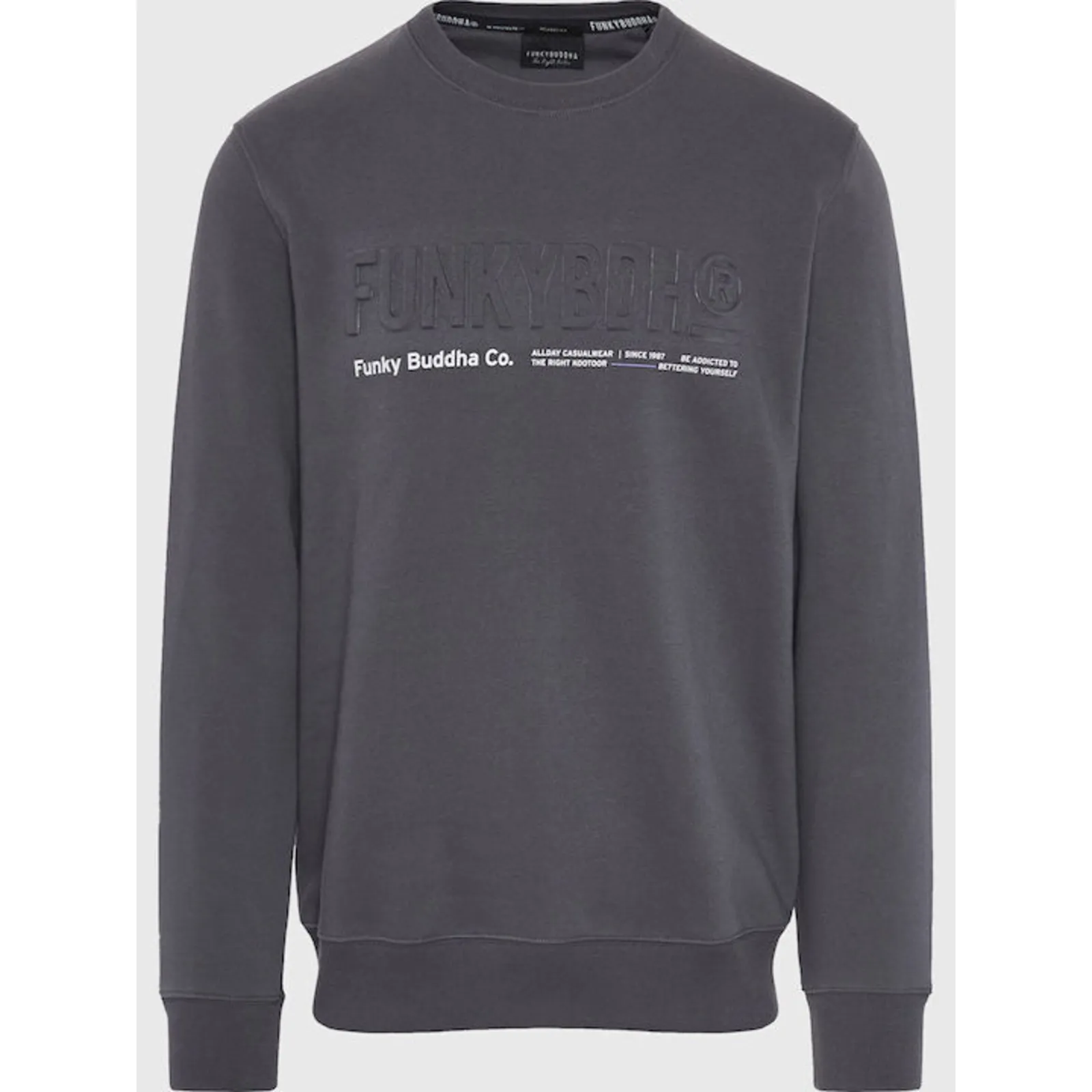 Funky Buddha Φούτερ Γκρι Grey (FBM012-008-06-DK-GREY)
