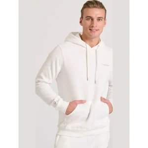 Funky Buddha Φούτερ με Κουκούλα και Τσέπες Λευκό White (FBM010-002-06-OFF-WHITE)