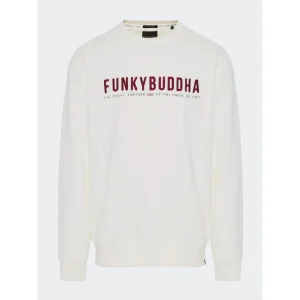 Funky Buddha Φούτερ Λευκό (FBM012-004-06-OFF-WHITE)