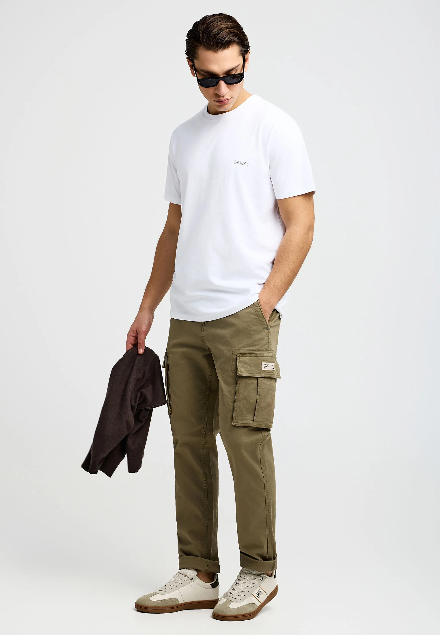 Funky Buddha Ανδρικό Cargo Παντελόνι FBM013-002-02-DUSTY-KHAKI - Image 3