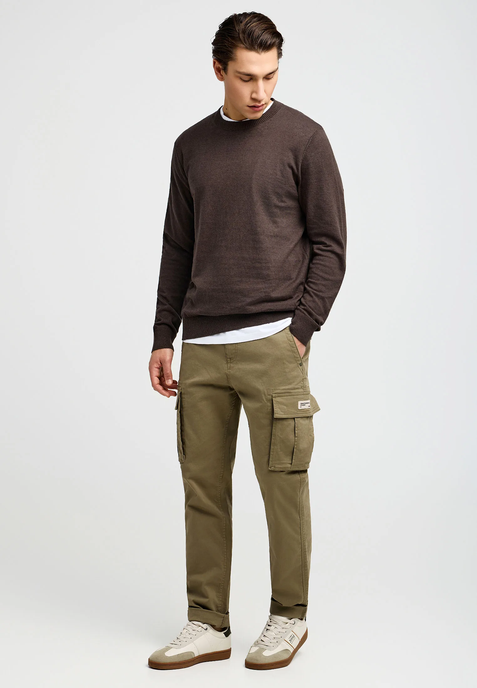 Funky Buddha Ανδρικό Cargo Παντελόνι FBM013-002-02-DUSTY-KHAKI - Image 4