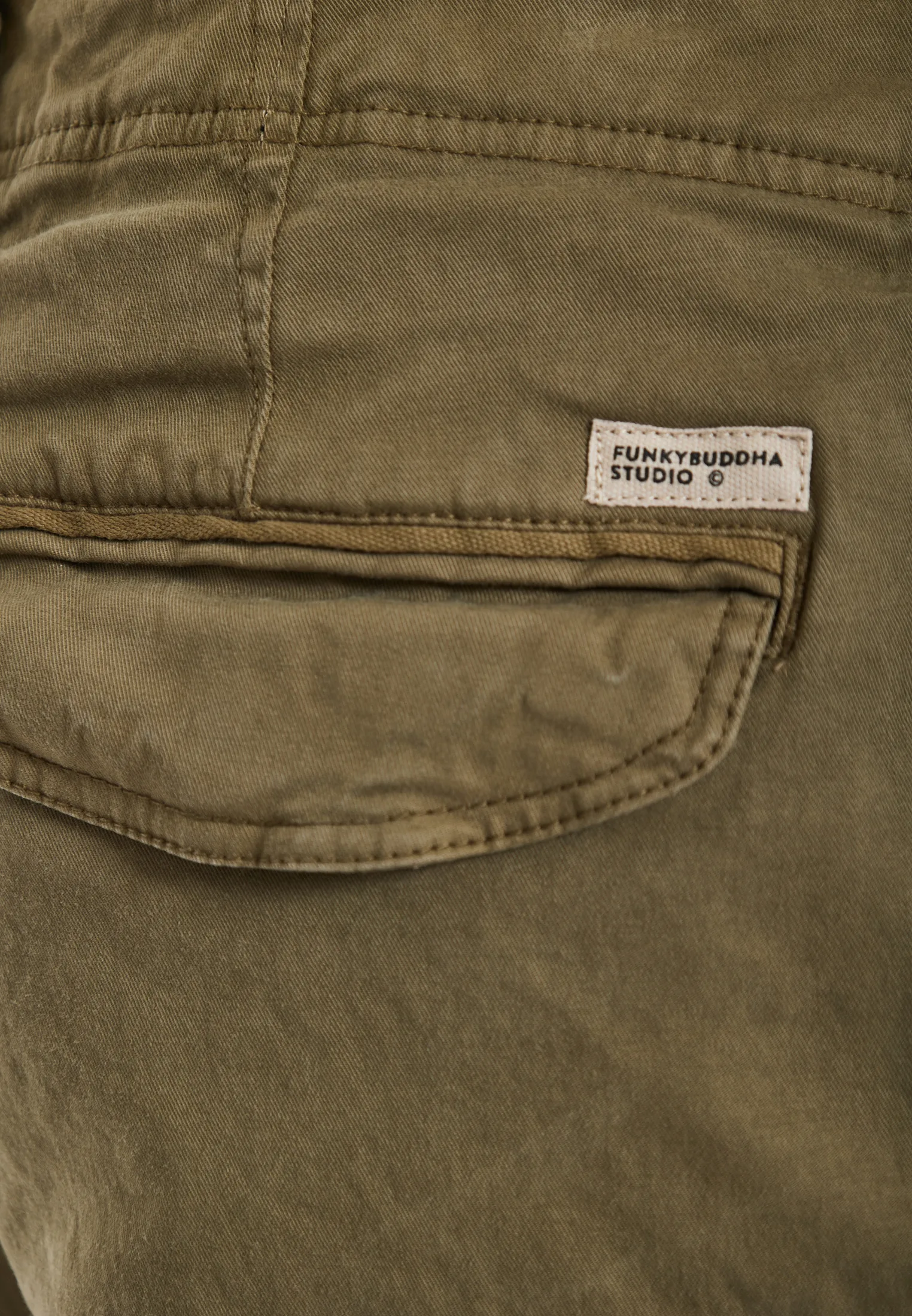 Funky Buddha Ανδρικό Cargo Παντελόνι FBM013-002-02-DUSTY-KHAKI - Image 10