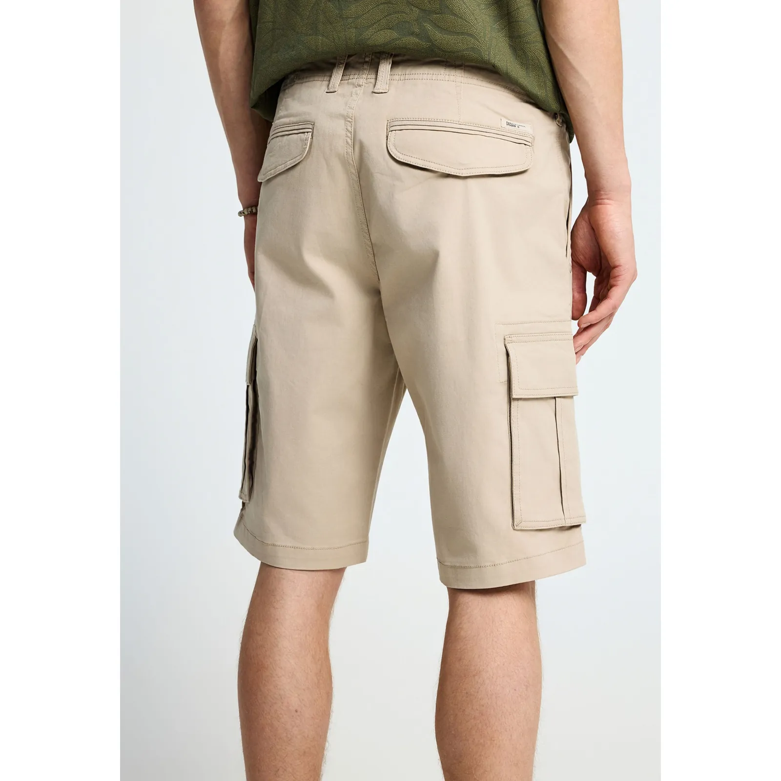 Funky Buddha Ανδρική cargo βερμούδα FBM013-002-03 Greige - Image 6