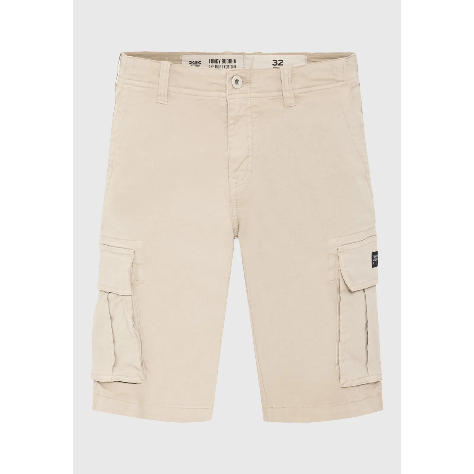 Funky Buddha Ανδρική cargo βερμούδα FBM013-002-03 Greige - Image 7