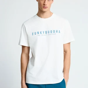 Funky Buddha Ανδρικό T-Shirt FBM013-011-04-OFF-WHITE