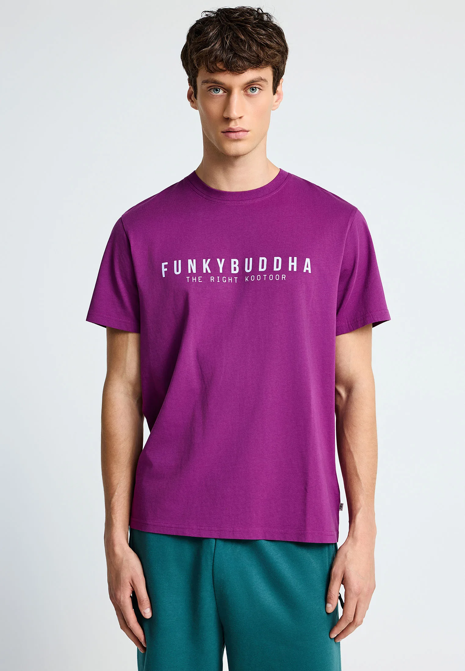Funky Buddha Ανδρικό T-Shirt FBM013-011-04-WOOD-VIOLET