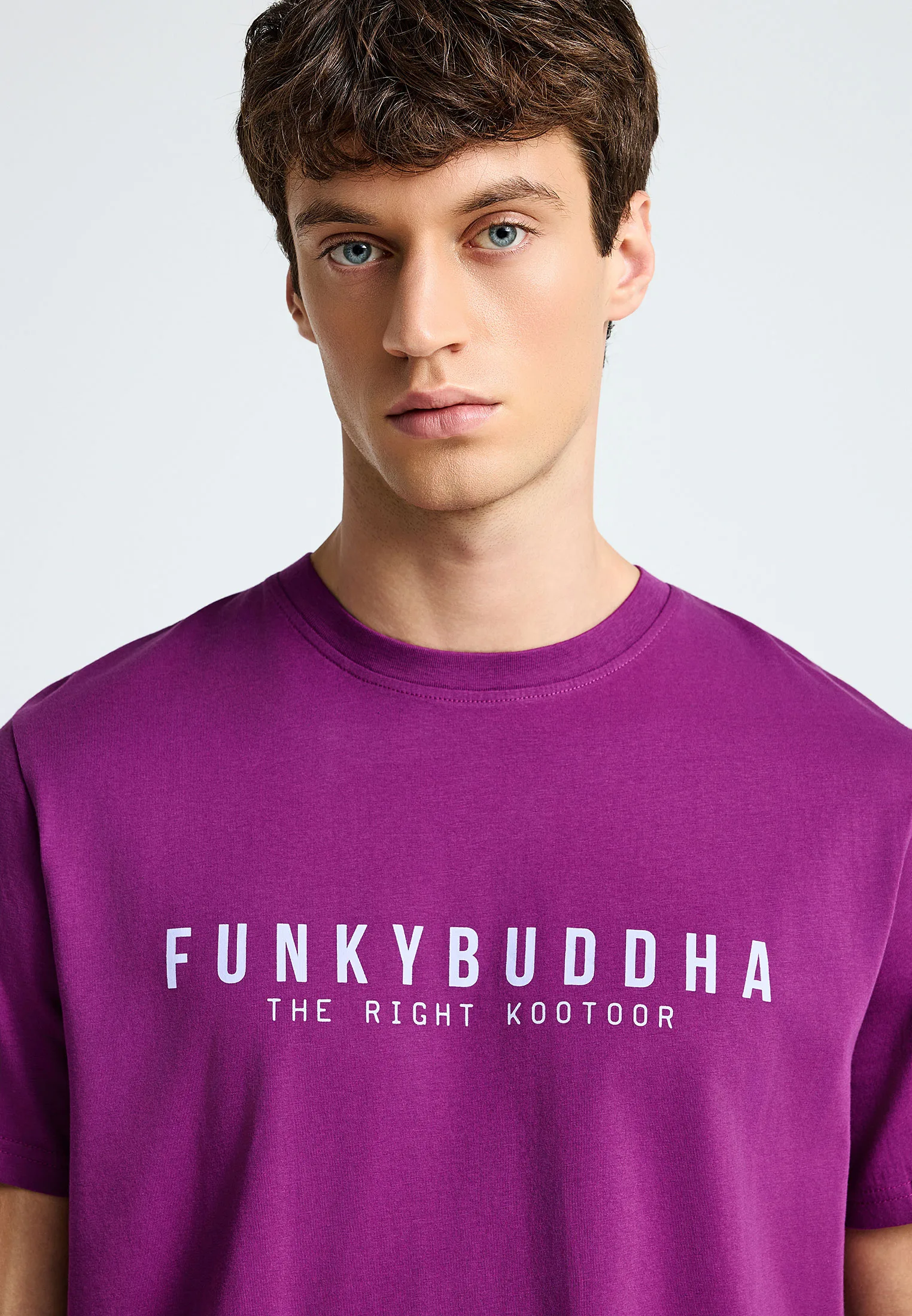 Funky Buddha Ανδρικό T-Shirt FBM013-011-04-WOOD-VIOLET - Image 3