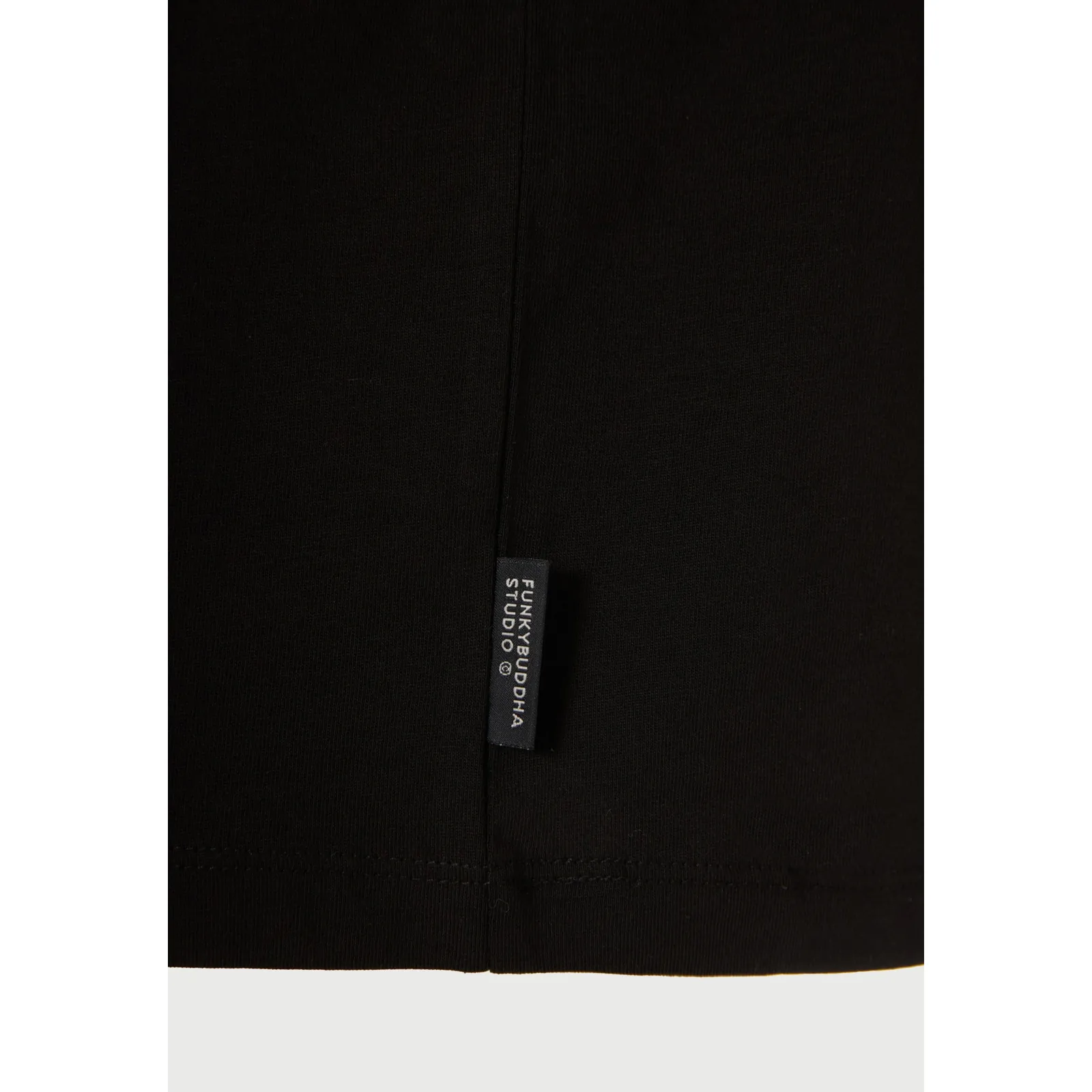 Funky Buddha Ανδρικό βαμβακερό T-Shirt με τύπωμα FBM013-012-04 Black - Image 2