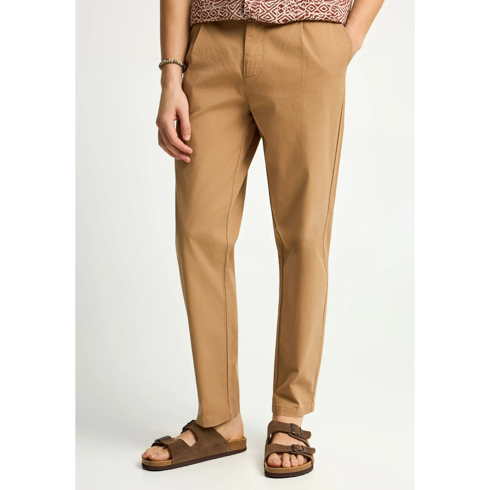 Funky Buddha Ανδρικό comfort chino παντελόνι FBM013-014-02 Beige