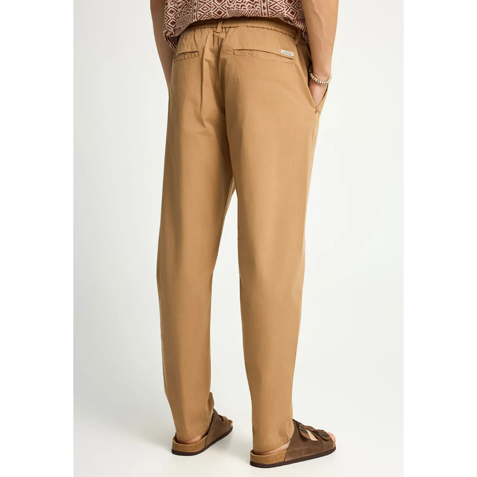Funky Buddha Ανδρικό comfort chino παντελόνι FBM013-014-02 Beige - Image 4