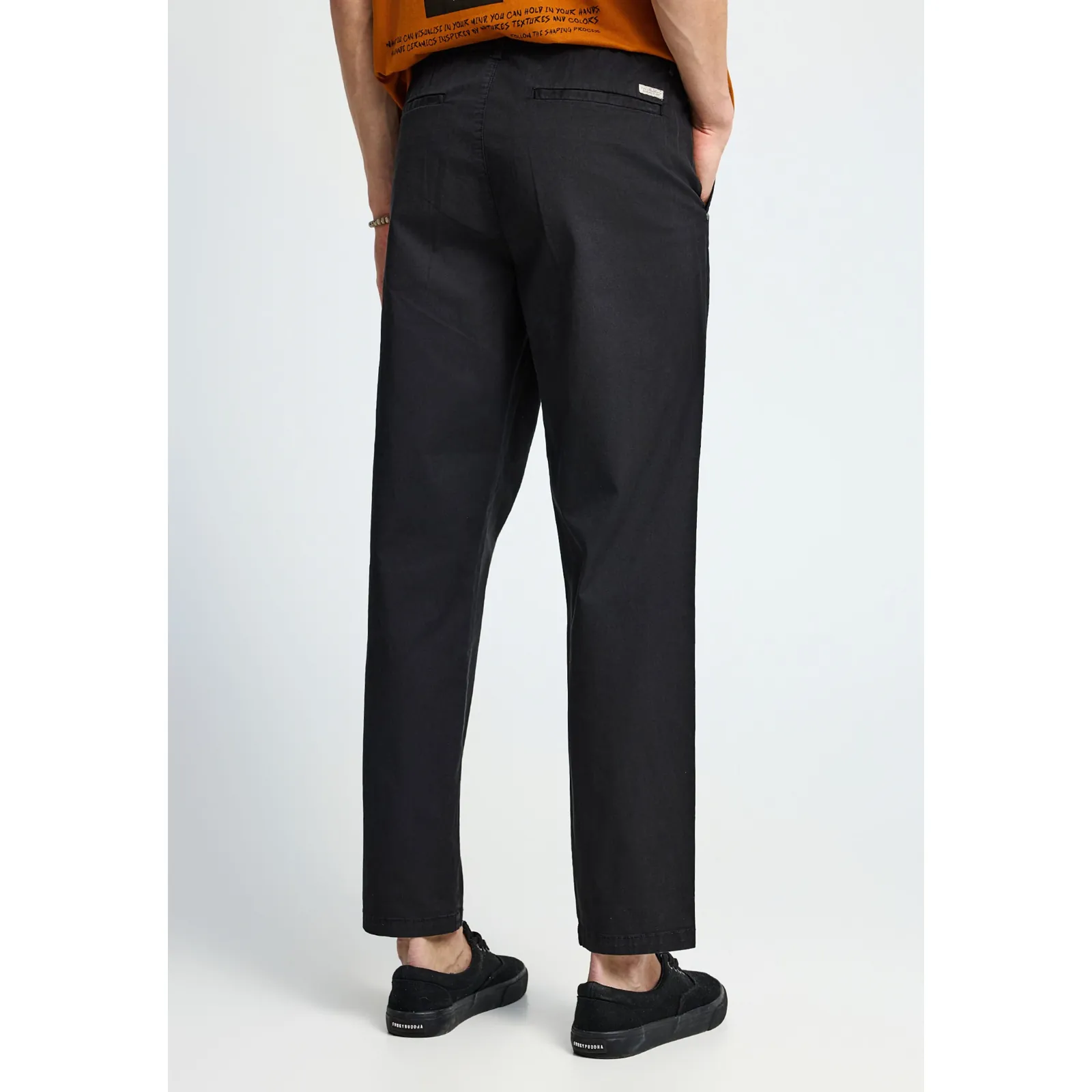 Funky Buddha Ανδρικό comfort chino παντελόνι FBM013-014-02 Black - Image 4