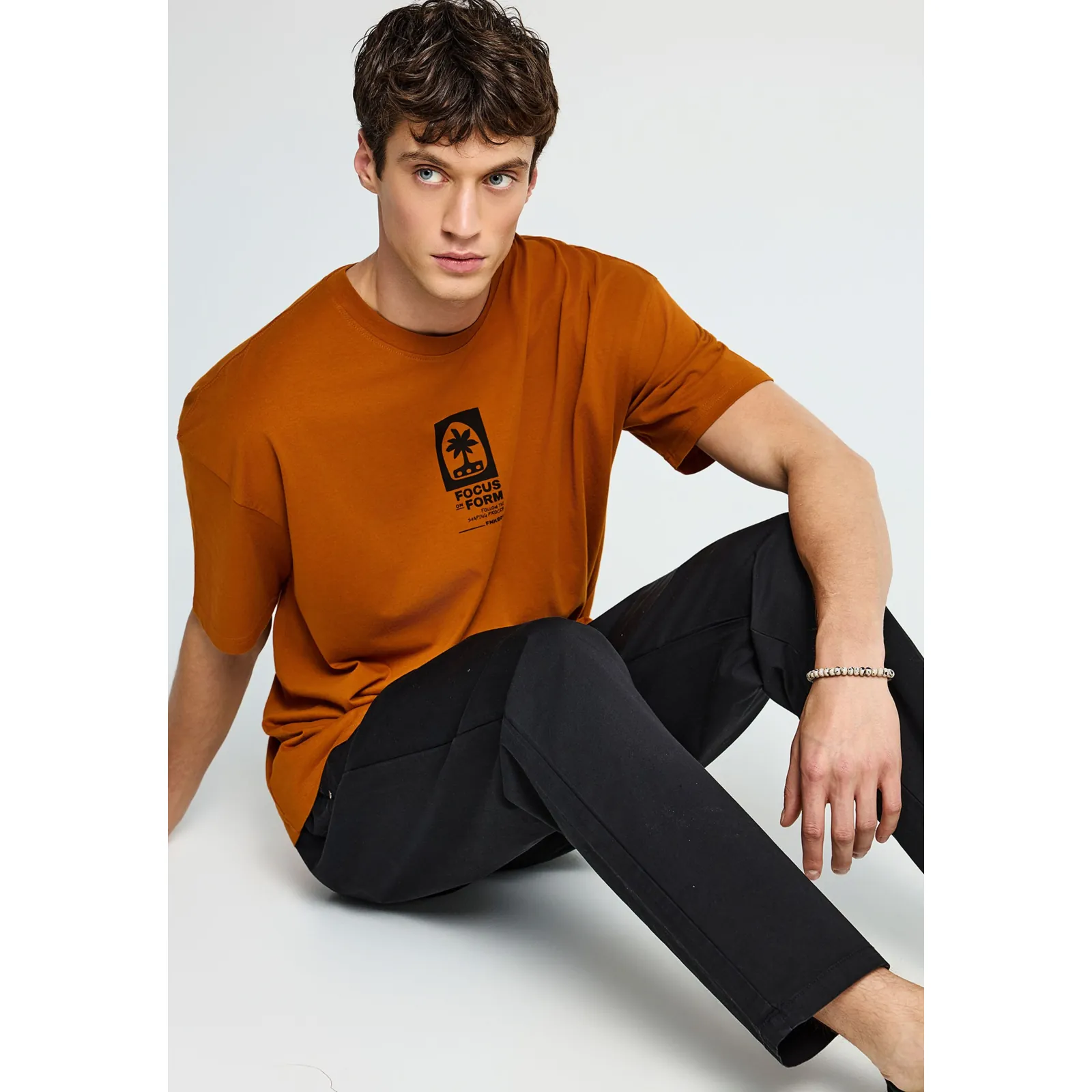 Funky Buddha Ανδρικό comfort chino παντελόνι FBM013-014-02 Black - Image 5