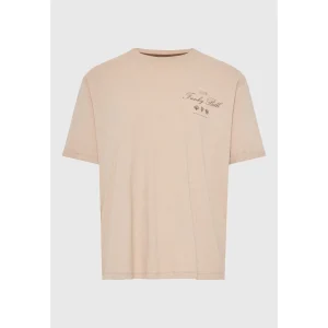 Funky Buddha Ανδρικό βαμβακερό relaxed T-Shirt με τύπωμα FBM013-020-04 Fog