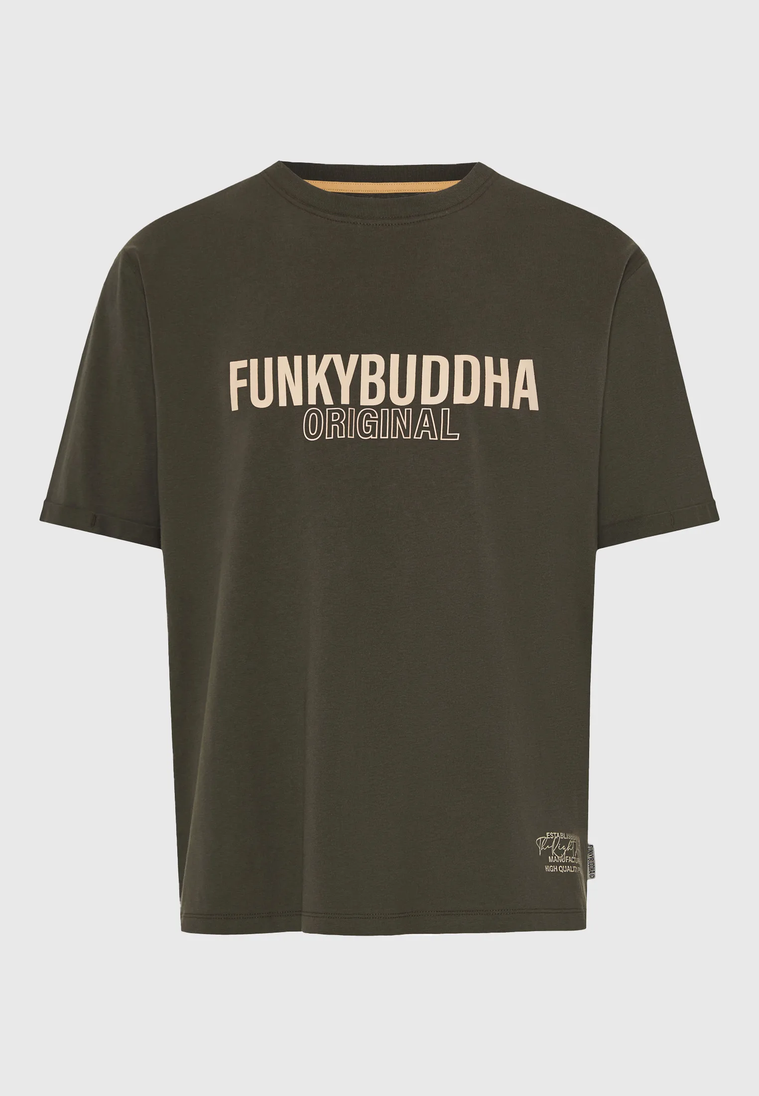 Funky Buddha Ανδρικό T-Shirt FBM013-032-04-DUSTY-OLIVE