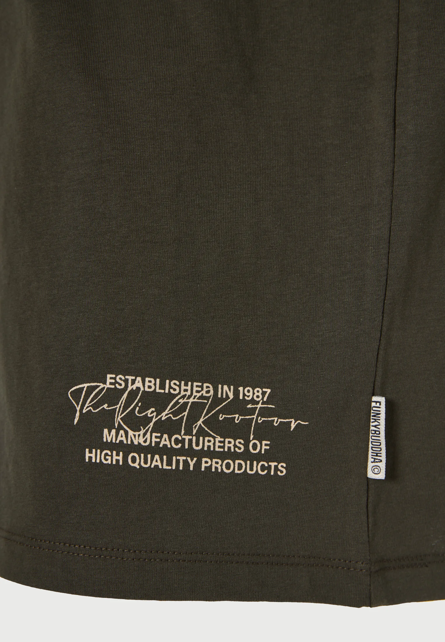Funky Buddha Ανδρικό T-Shirt FBM013-032-04-DUSTY-OLIVE - Image 4