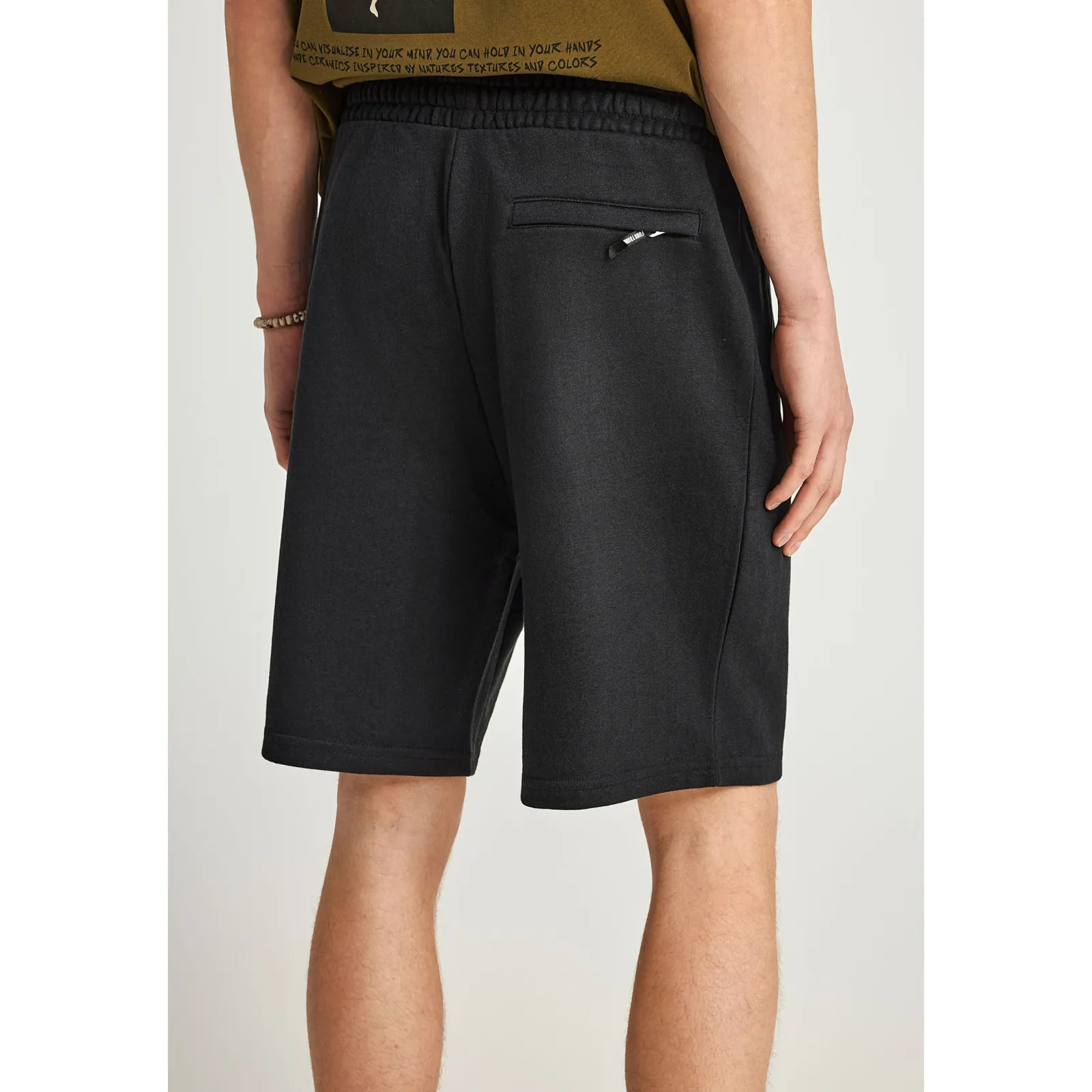 Funky Buddha Essential αθλητική βερμούδα με λογότυπο FBM013-050-03 Black - Image 4