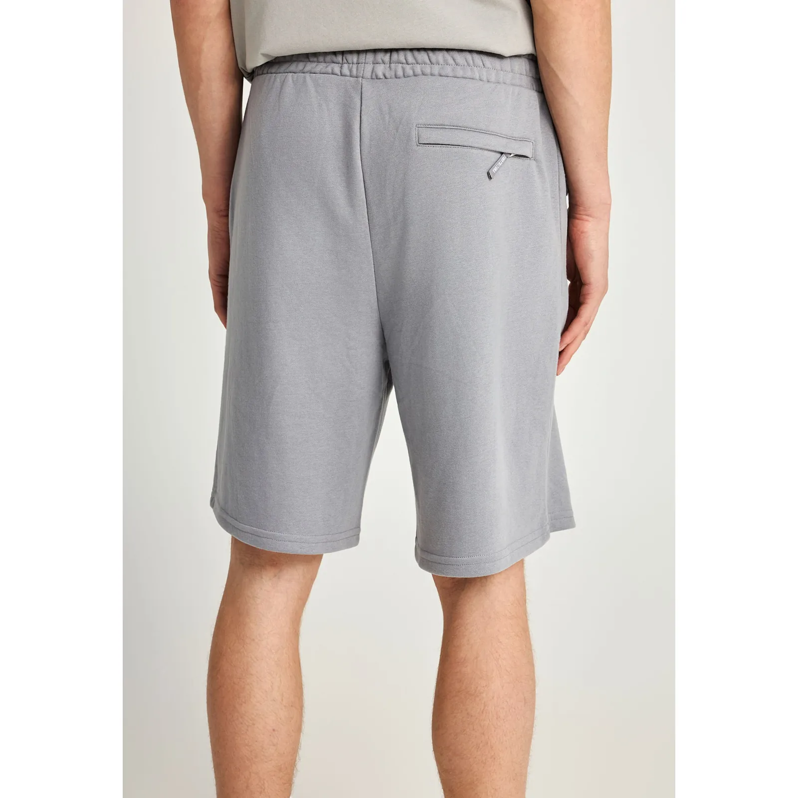 Funky Buddha Essential αθλητική βερμούδα με λογότυπο FBM013-050-03 Steel Grey - Image 4