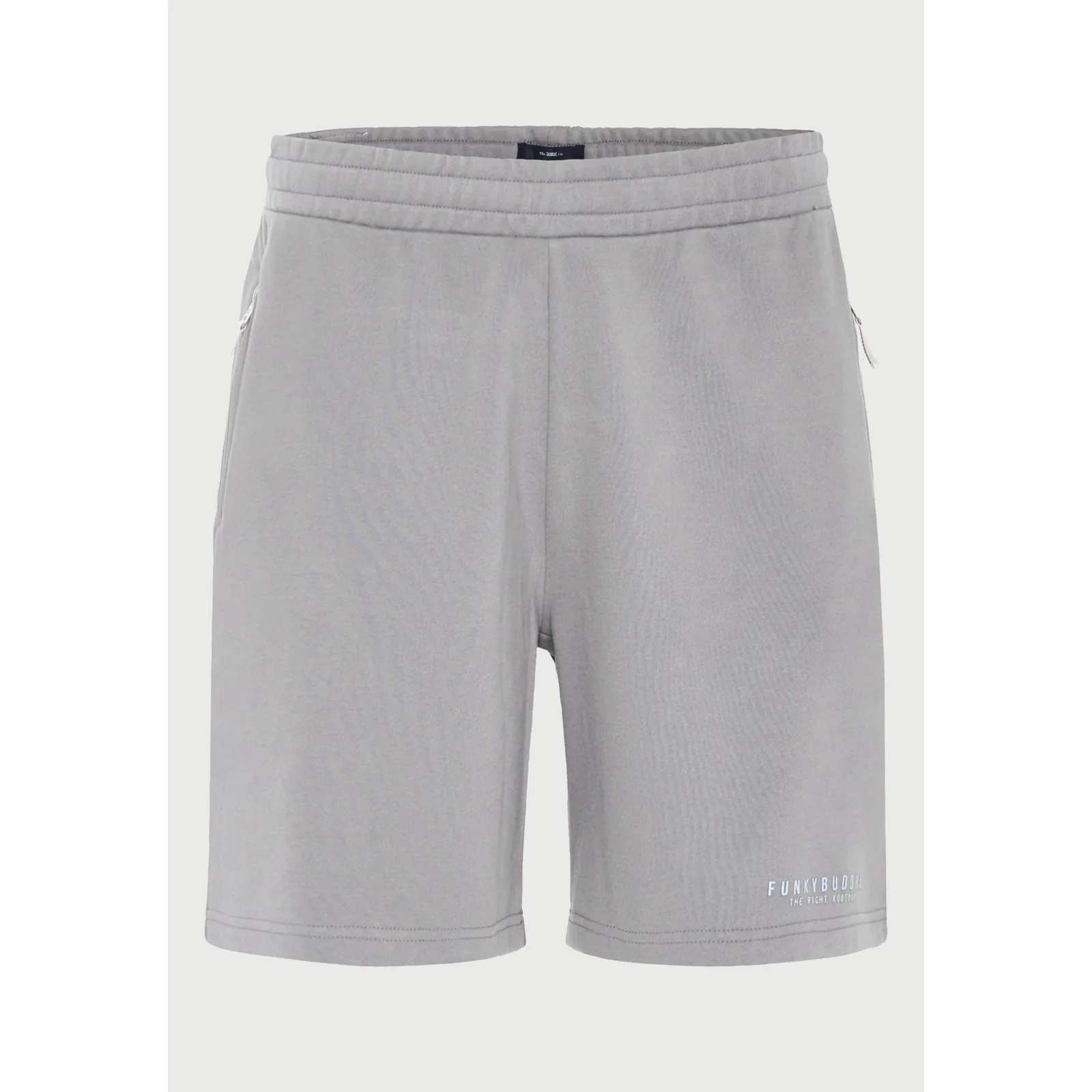 Funky Buddha Essential αθλητική βερμούδα με λογότυπο FBM013-050-03 Steel Grey - Image 6