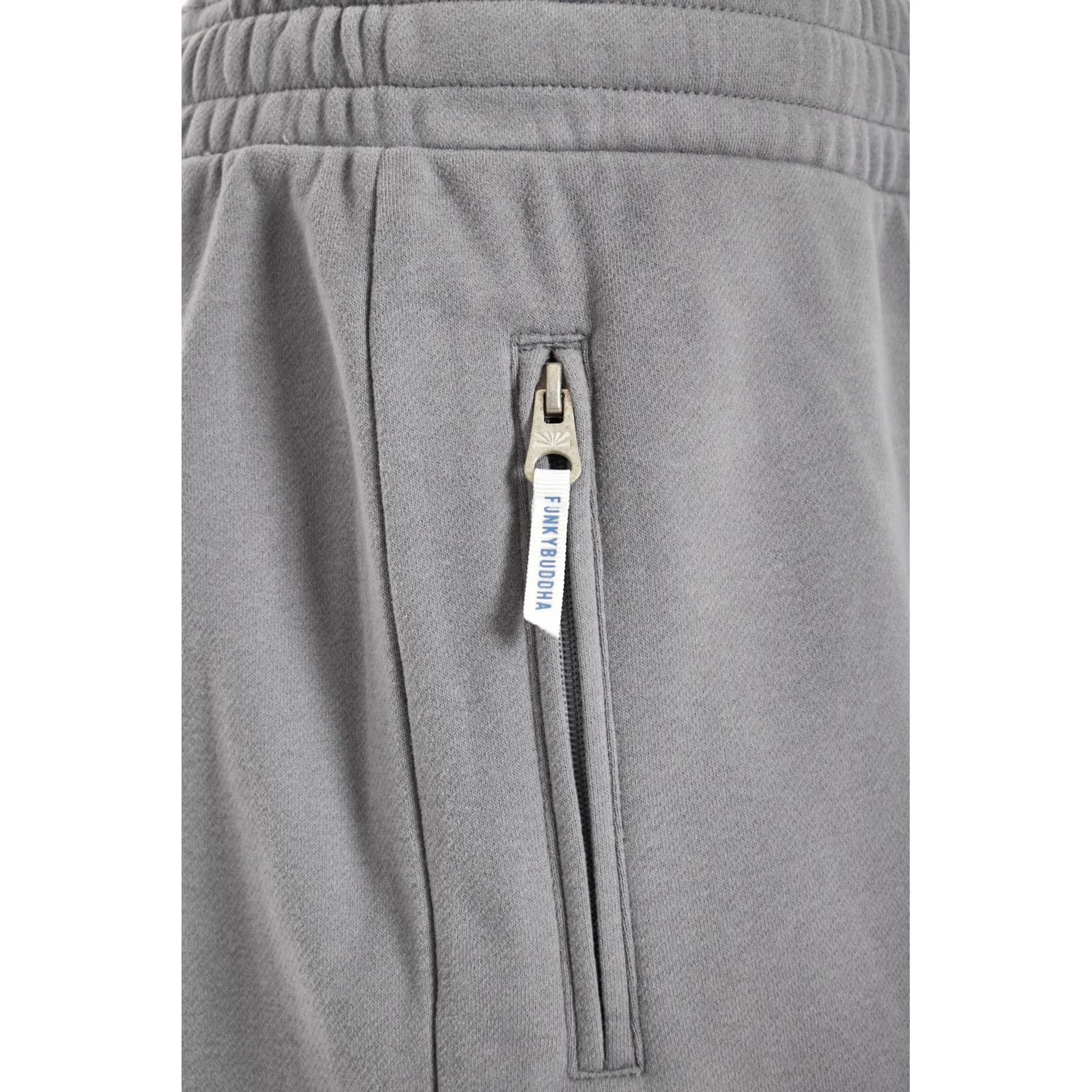 Funky Buddha Essential αθλητική βερμούδα με λογότυπο FBM013-050-03 Steel Grey - Image 7