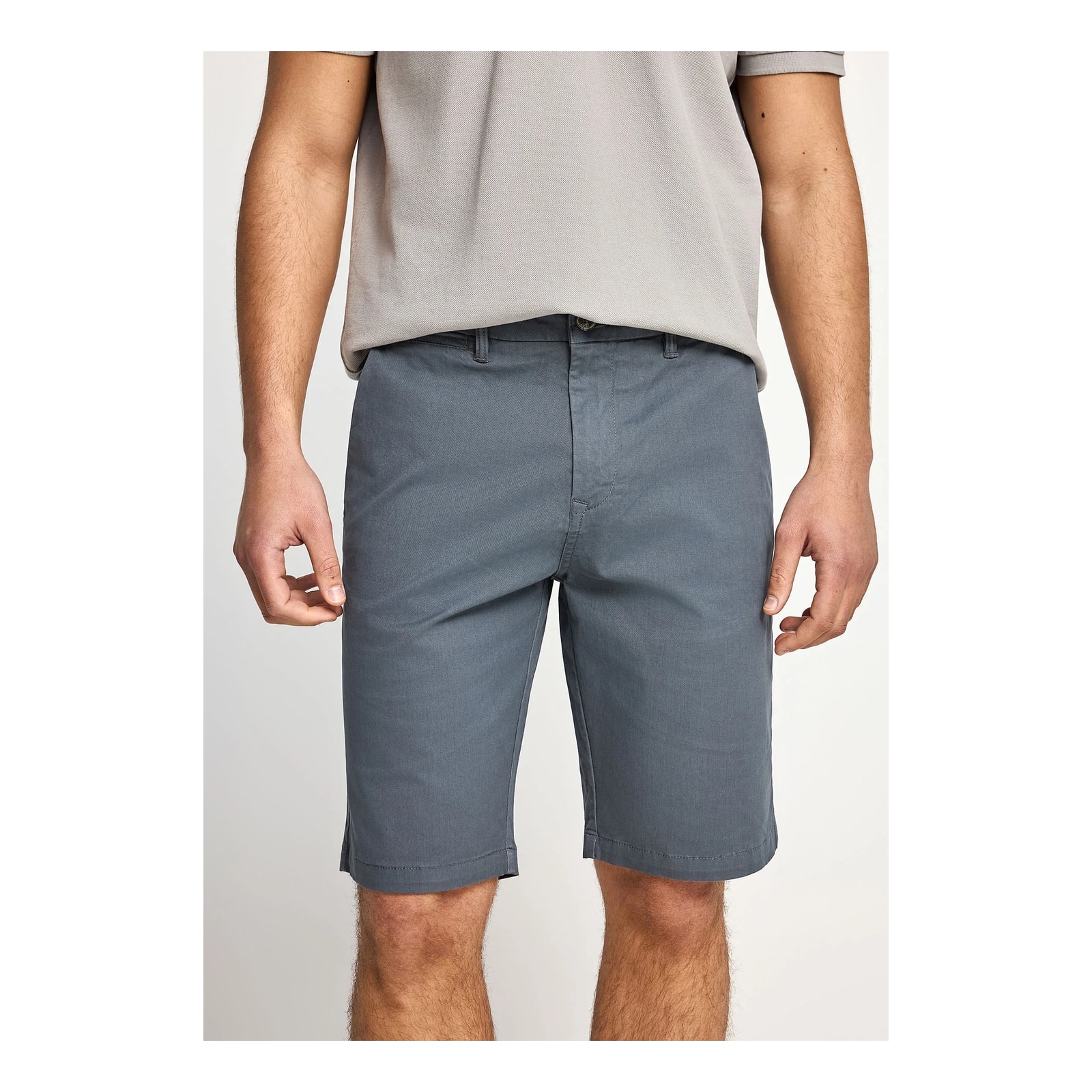 Funky Buddha Ανδρική βερμούδα chino - The essentials Dusty Blue FBM013-001-03-DUSTY-BLUE