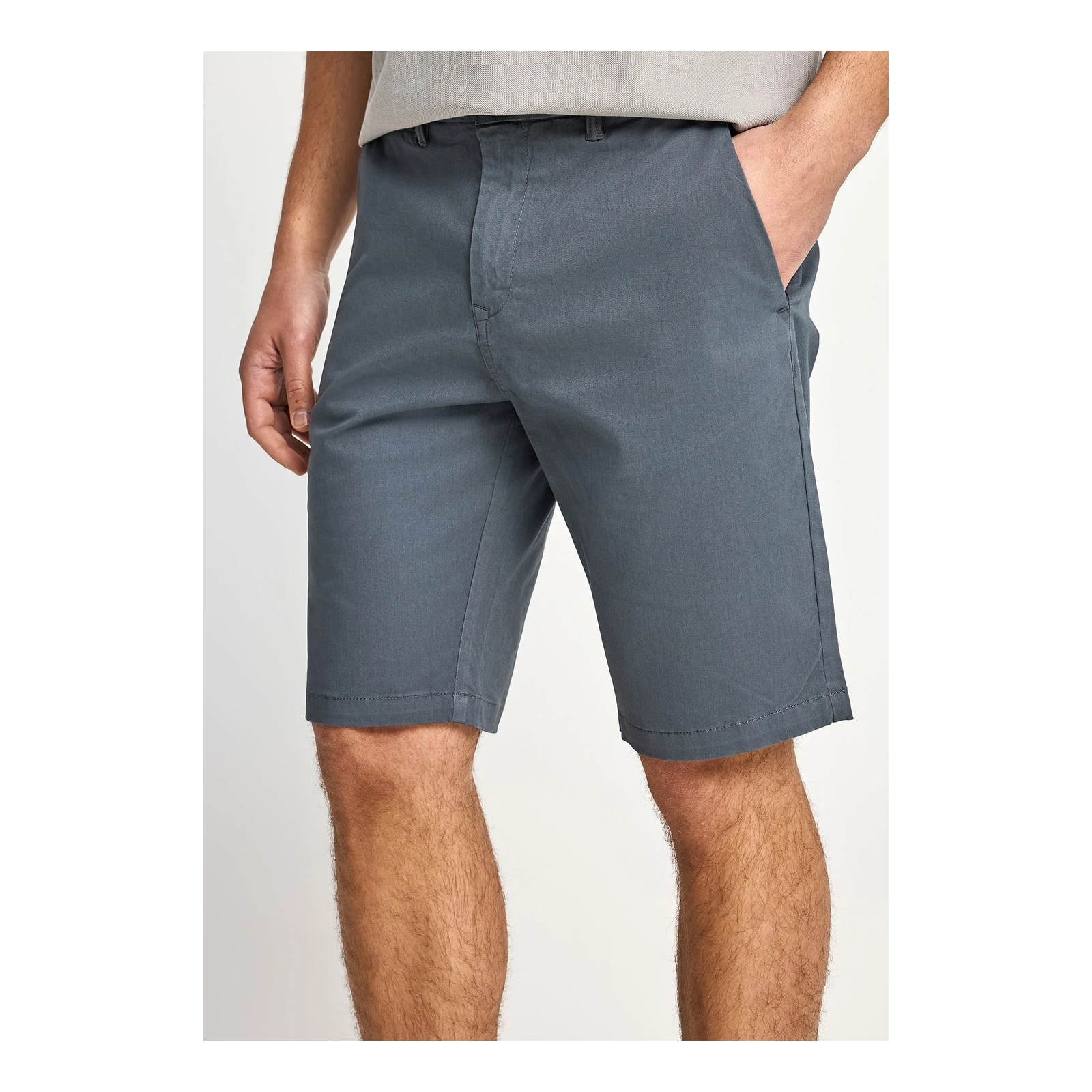 Funky Buddha Ανδρική βερμούδα chino - The essentials Dusty Blue FBM013-001-03-DUSTY-BLUE - Image 4