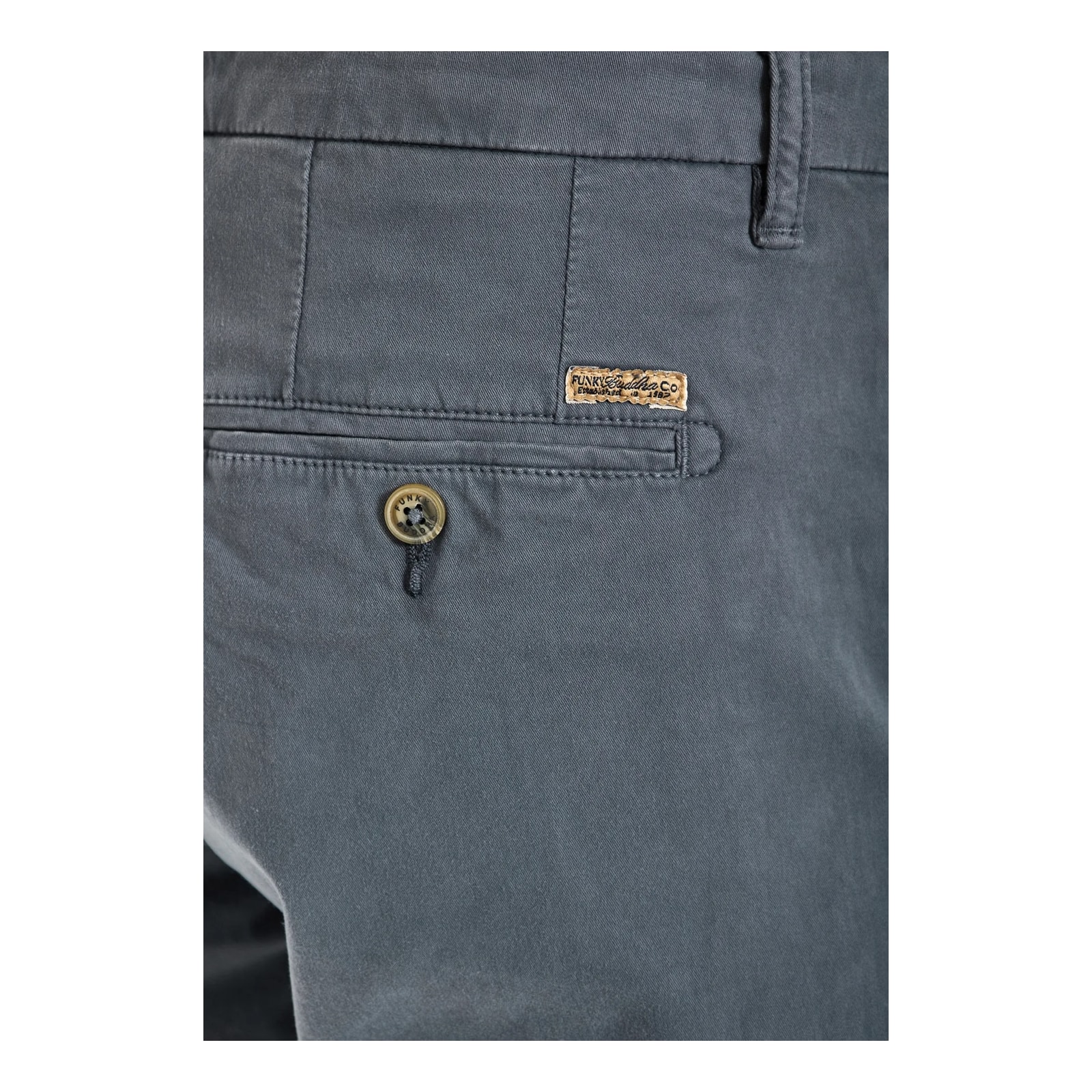 Funky Buddha Ανδρική βερμούδα chino - The essentials Dusty Blue FBM013-001-03-DUSTY-BLUE - Image 7